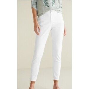 Tailormade Women’s Mid Rise Skinny Ankle Jeans White Stretchy Size 16 NWT’s